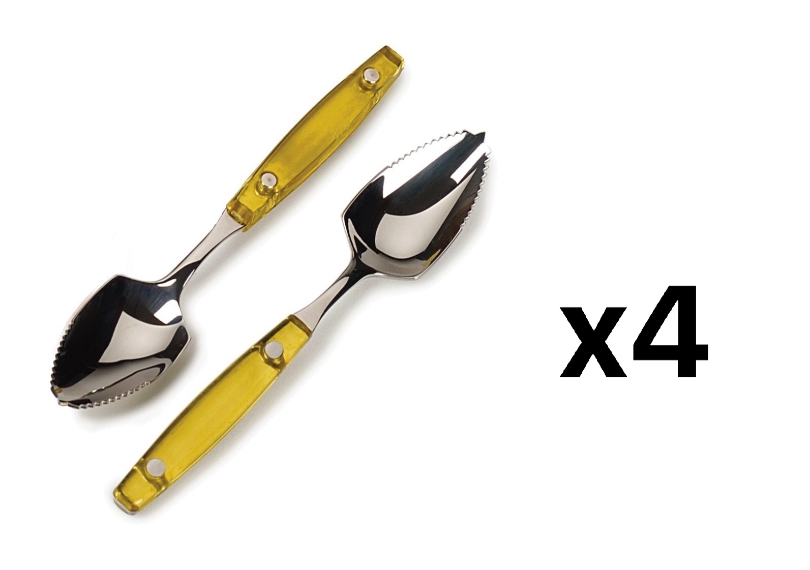 RSVP Grapefruit Spoons Set Of 2 W/ Serrated Edges And Stainless Steel